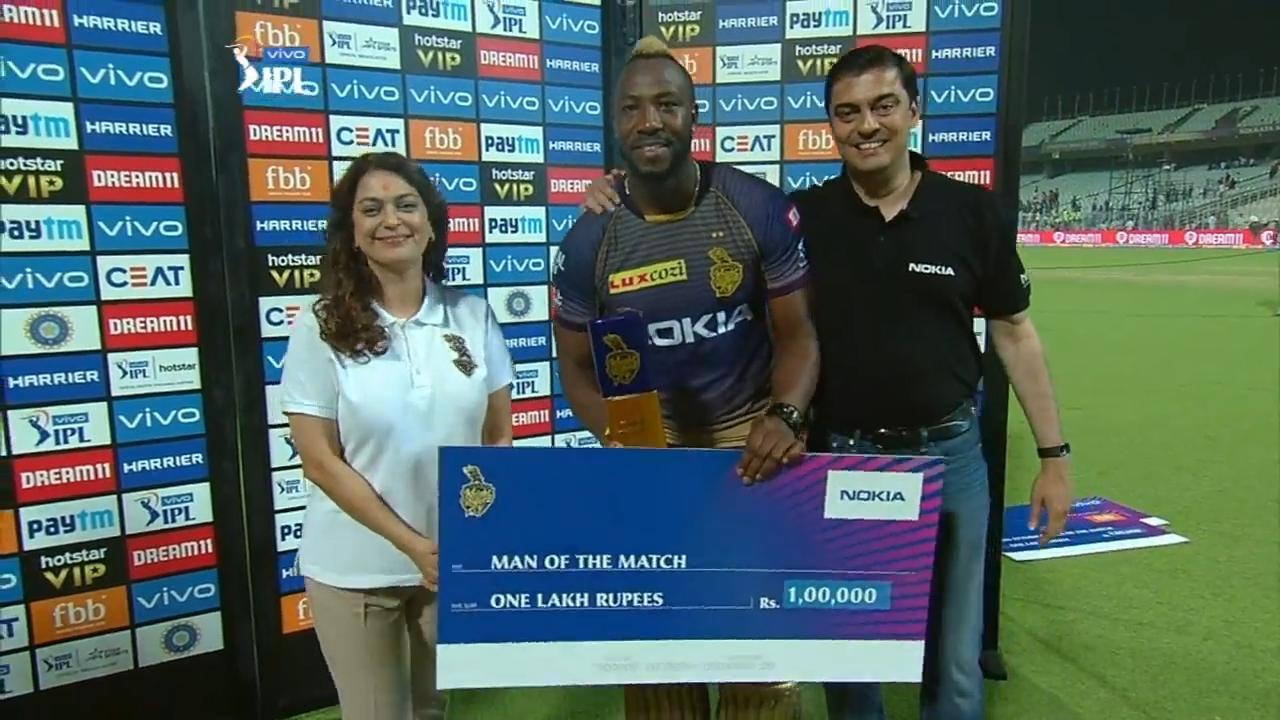 M02: KKR vs SRH – Man of the Match – Andre Russell