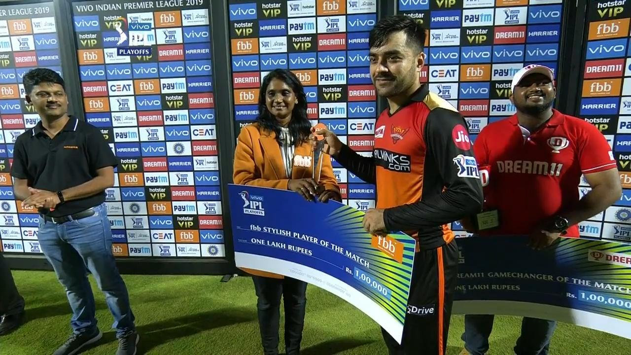 Eliminator: DC vs SRH – fbb Stylish Player of the Match – Rashid Khan
