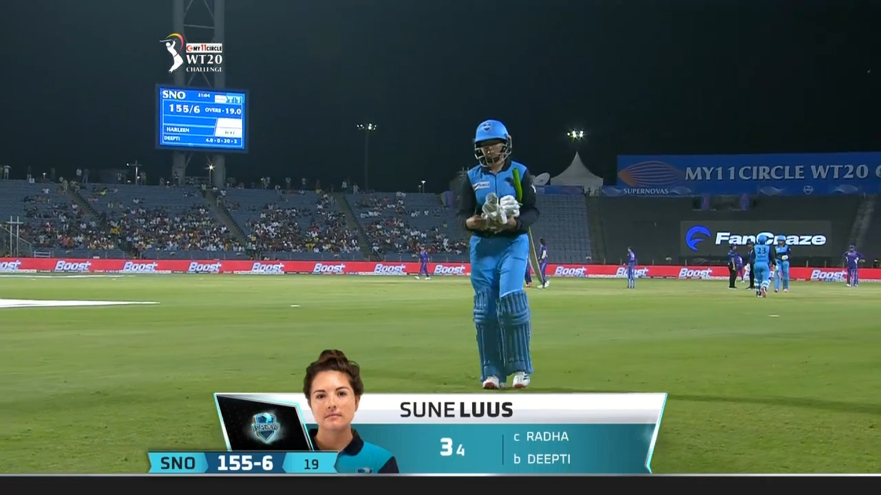 Final: Supernovas vs Velocity – Sune Luus Wicket