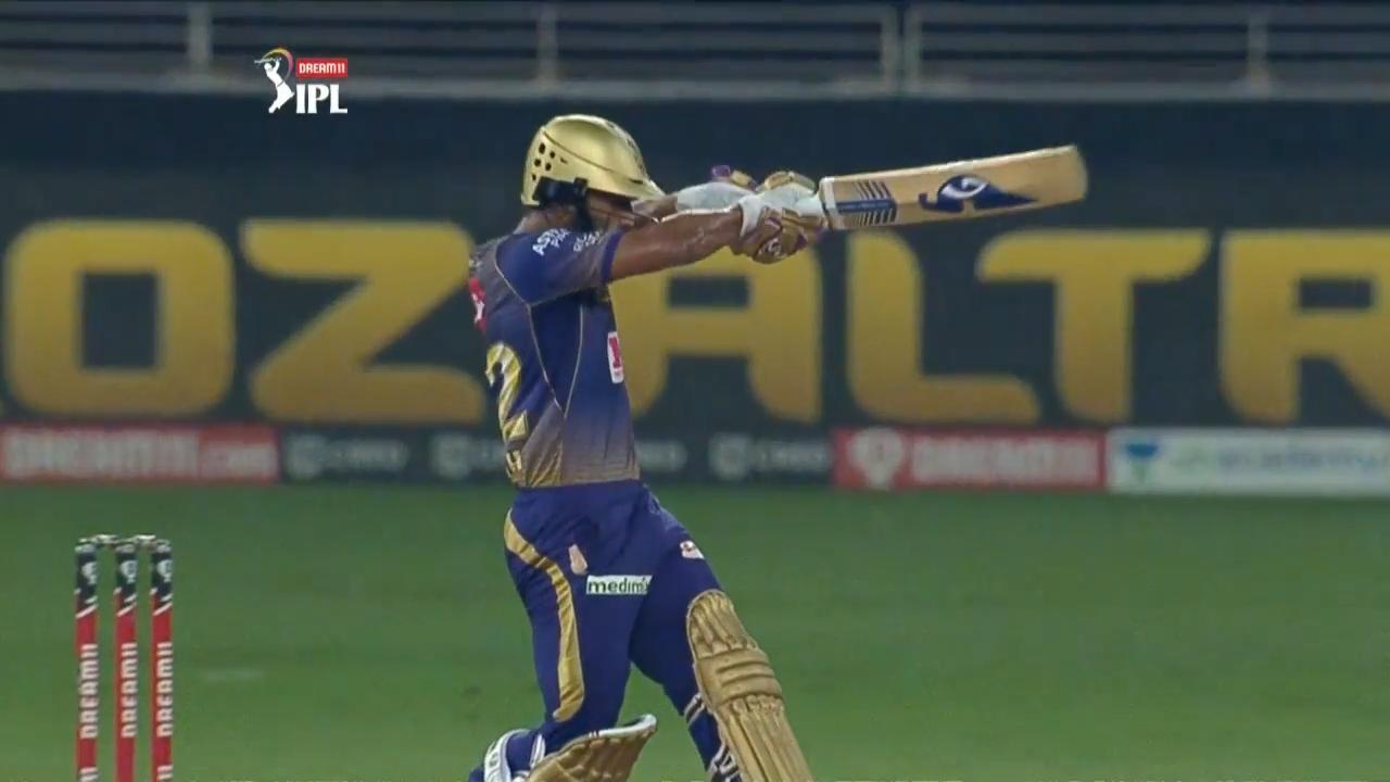 M54: KKR vs RR – Rahul Tripathi Six