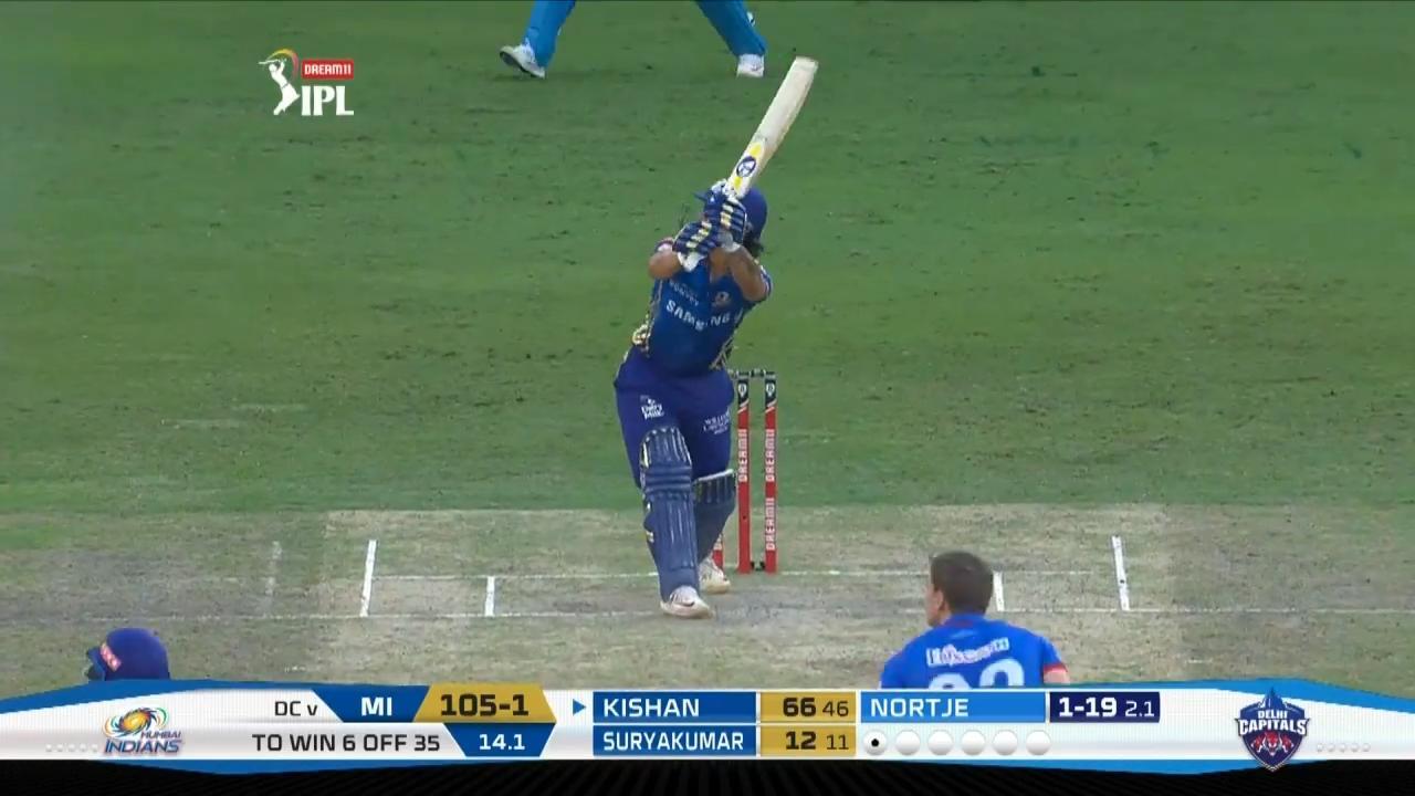 M51: DC vs MI – Ishan Kishan Six background