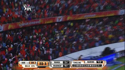 M43: SRH vs KKR– YES BANK Maximum Sixes – David Warner