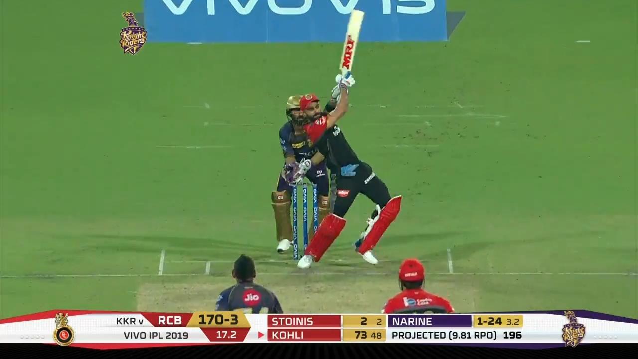 M35: KKR vs RCB – Virat Kohli Six