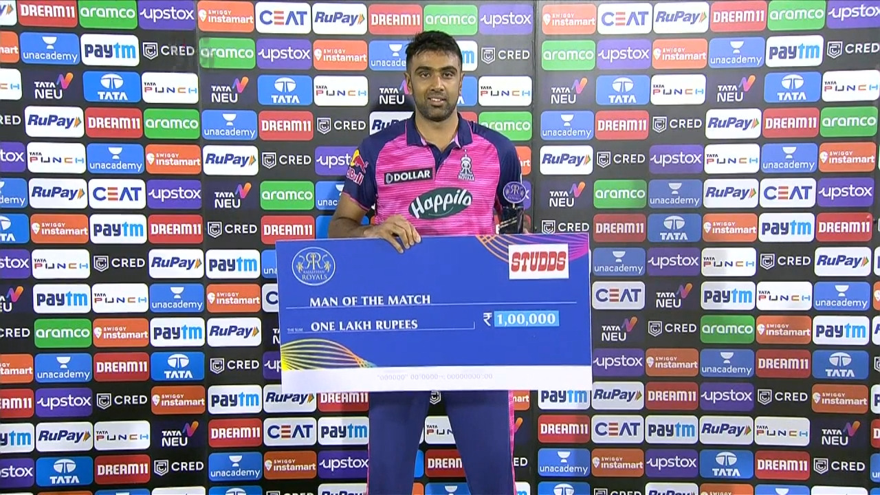 M68: RR vs CSK – Man of the Match – Ravichandran Ashwin