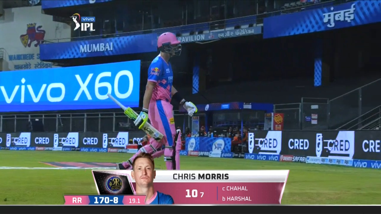M16: RCB vs RR – Chris Morris Wicket