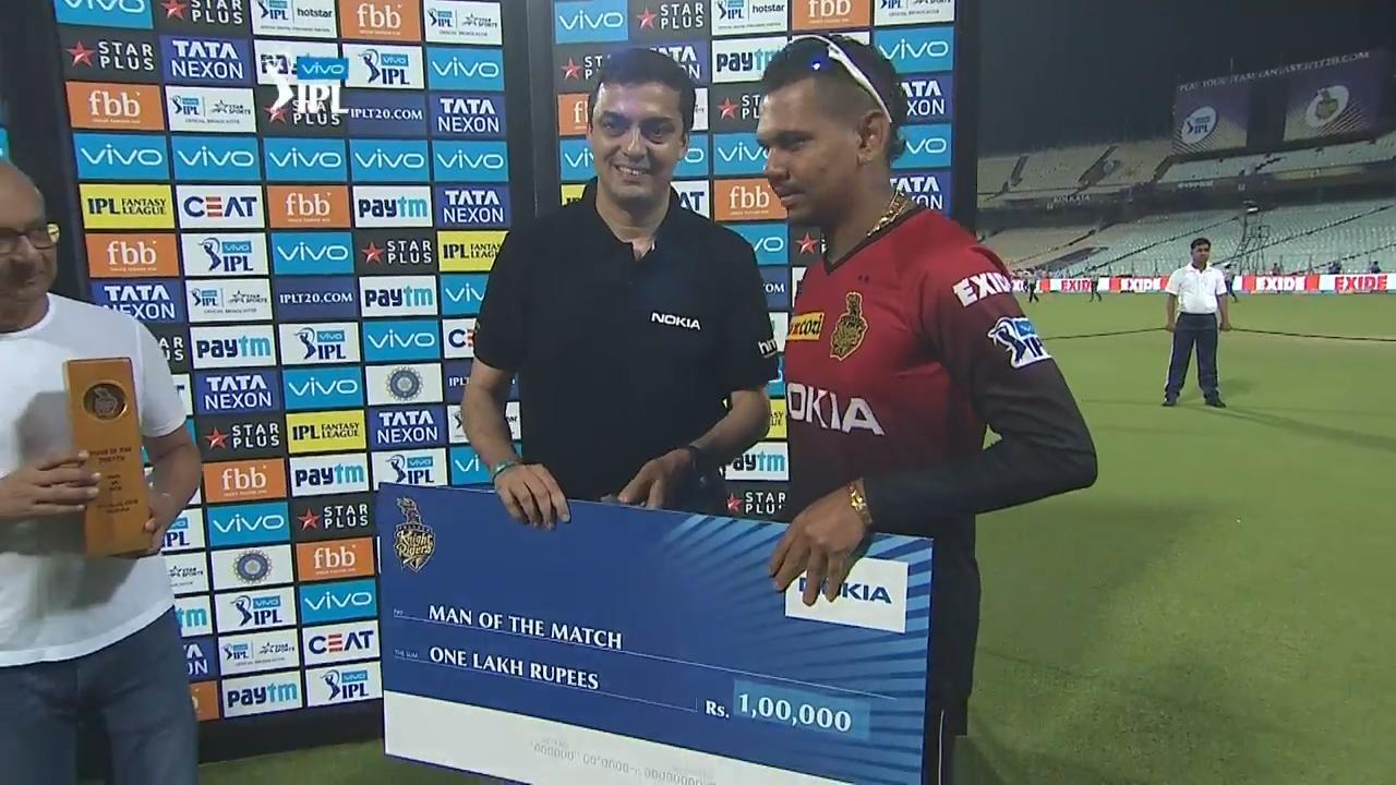 M03: KKR vs RCB – Man of the Match – Sunil Narine