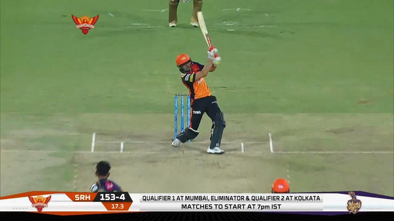 M54: SRH vs KKR – Manish Pandey Six