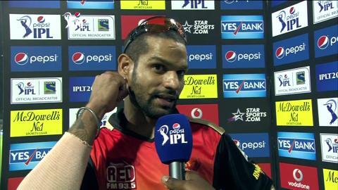 M04: SRH vs RR – Shikhar Dhawan Interview background