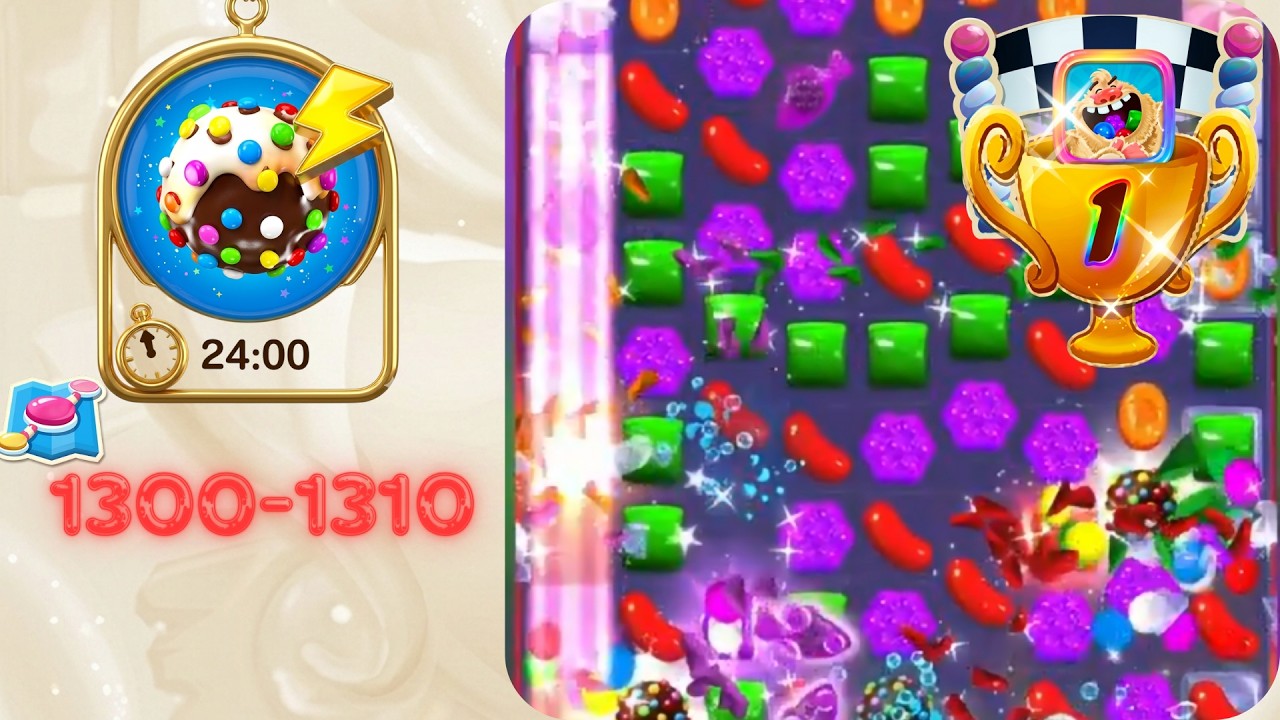 CANDY CRUSH SAGA | Levels 1300-1310: SUPER COLOR BOMB POWER! ⚡ background