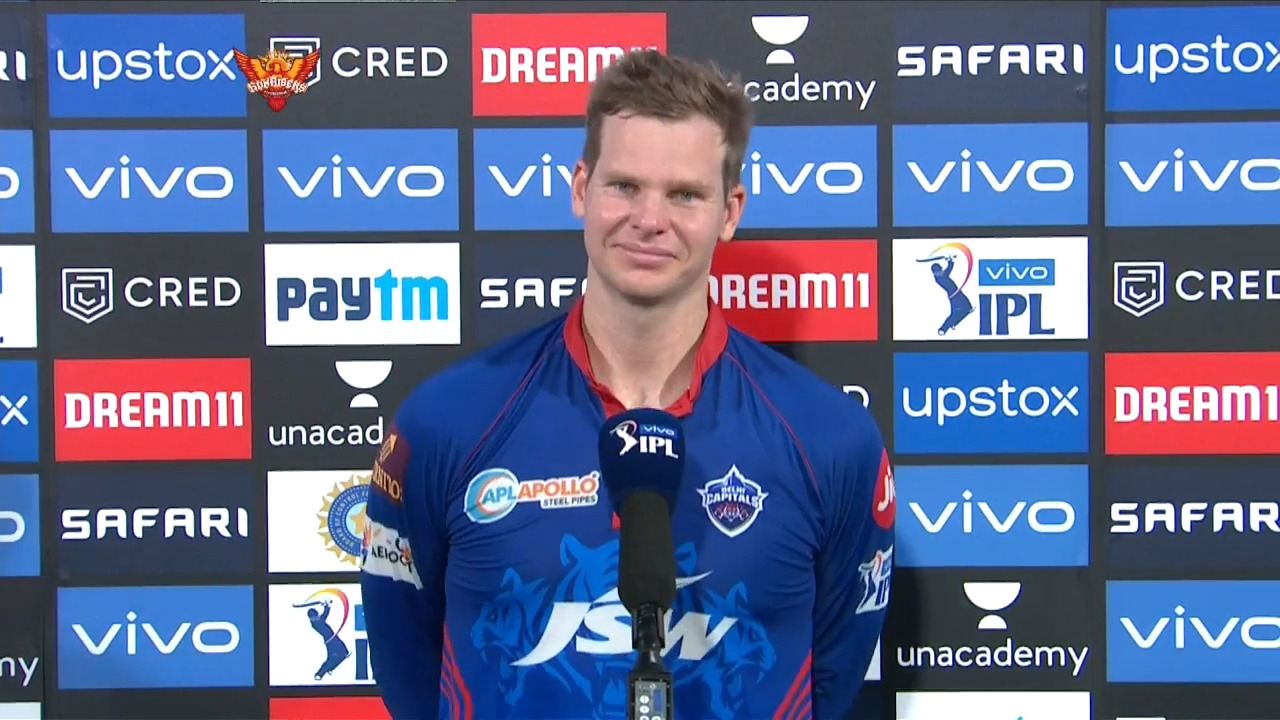 M20: SRH vs DC – Steve Smith Interview background