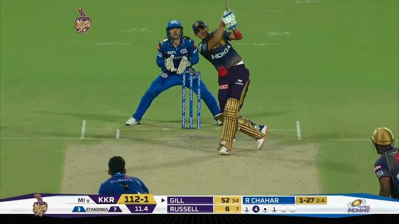 M47: KKR vs MI – Shubman Gill Six background