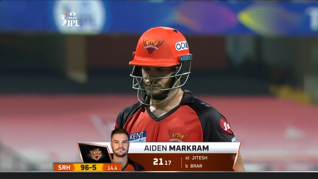 M70: SRH vs PBKS – Aiden Markram Wicket