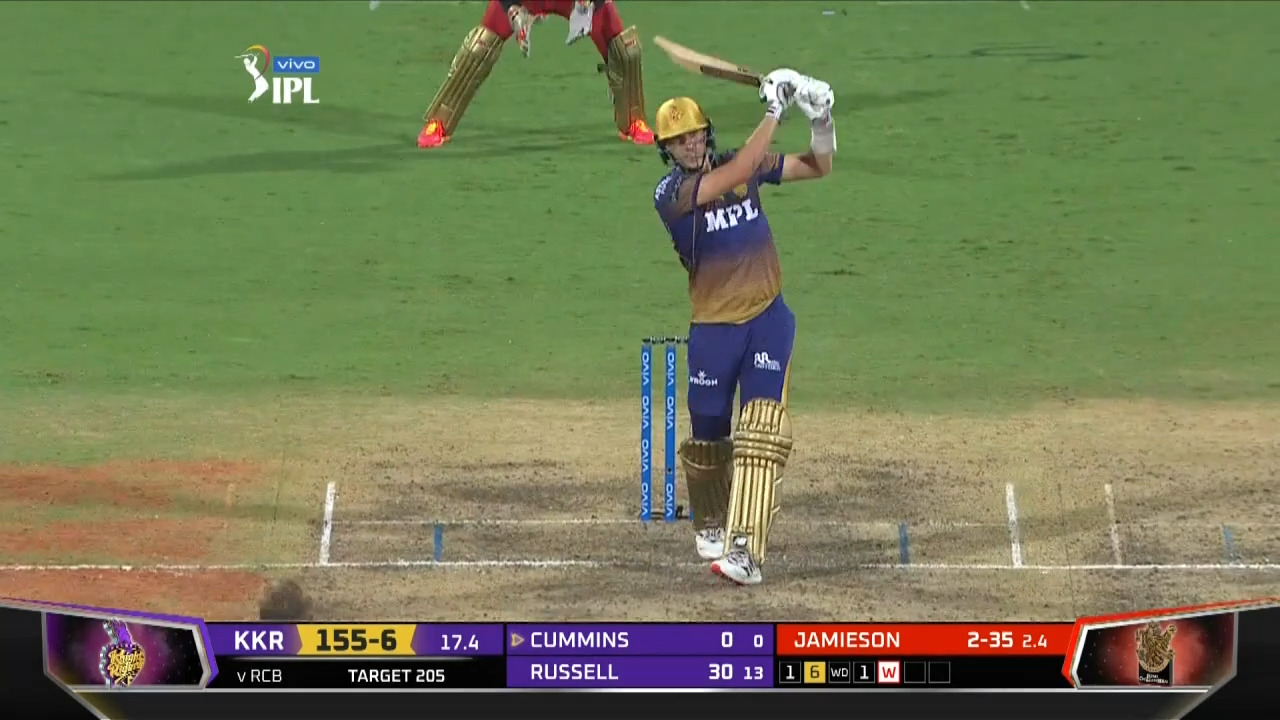 M10: RCB vs KKR – Pat Cummins Six
