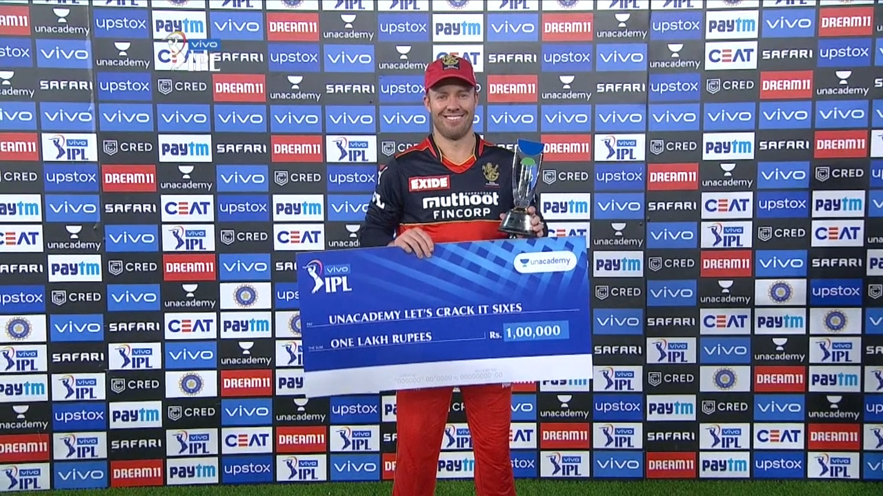 M22: DC vs RCB – Unacademy Lets Crack It Sixes of the Match – AB de Villiers