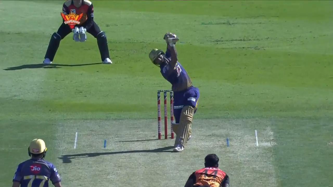 M35: SRH vs KKR – Rahul Tripathi Six