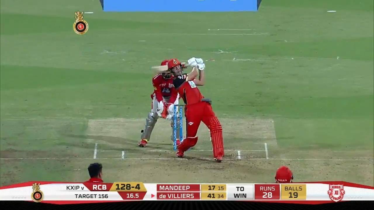 M08: RCB vs KXIP – AB de Villiers Six