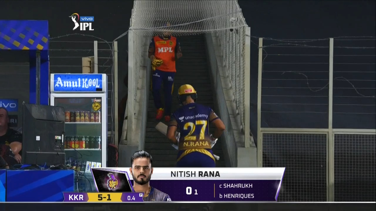 M21: PBKS vs KKR – Nitish Rana Wicket