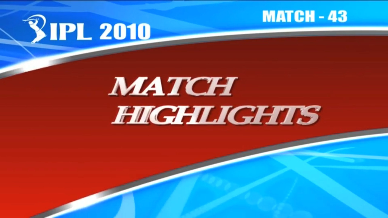 IPL 2010 Match 43 Highlights RCB vs KKR background
