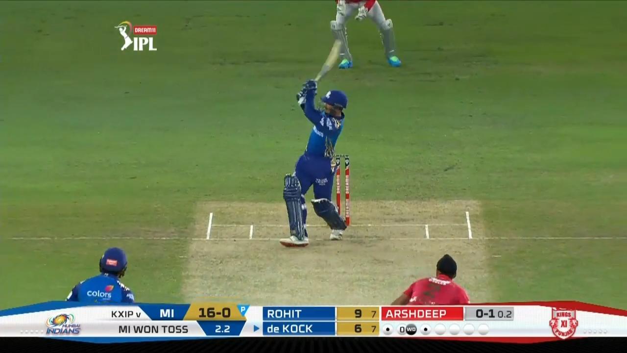 M36: MI vs KXIP – Quinton de Kock Six background