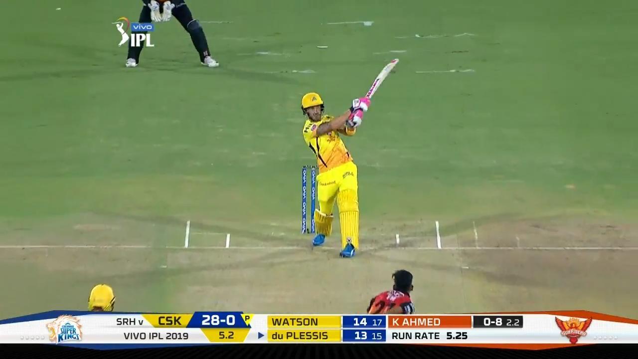 M33: SRH vs CSK – Faf du Plessis Six background
