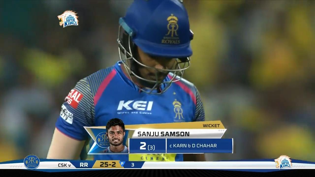 M17: CSK vs RR – Sanju Samson Wicket