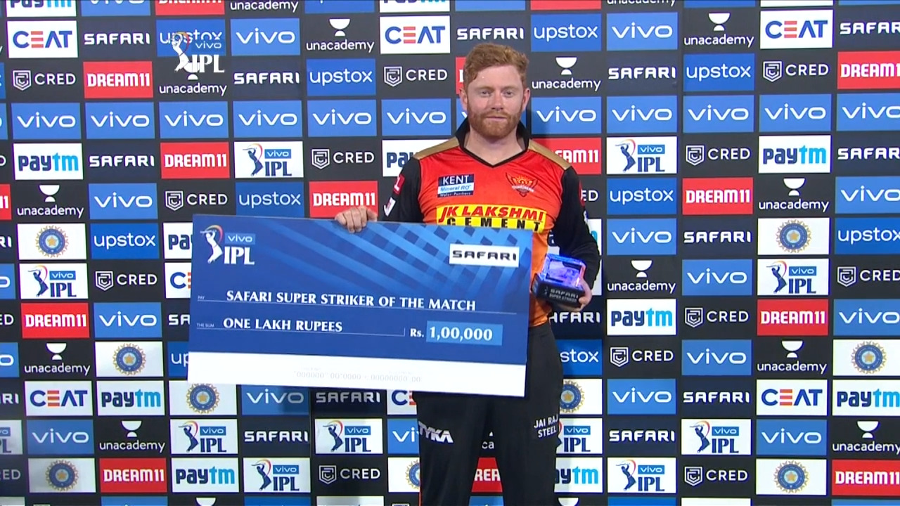 M20: SRH vs DC – Safari Super Striker of the Match – Jonny Bairstow