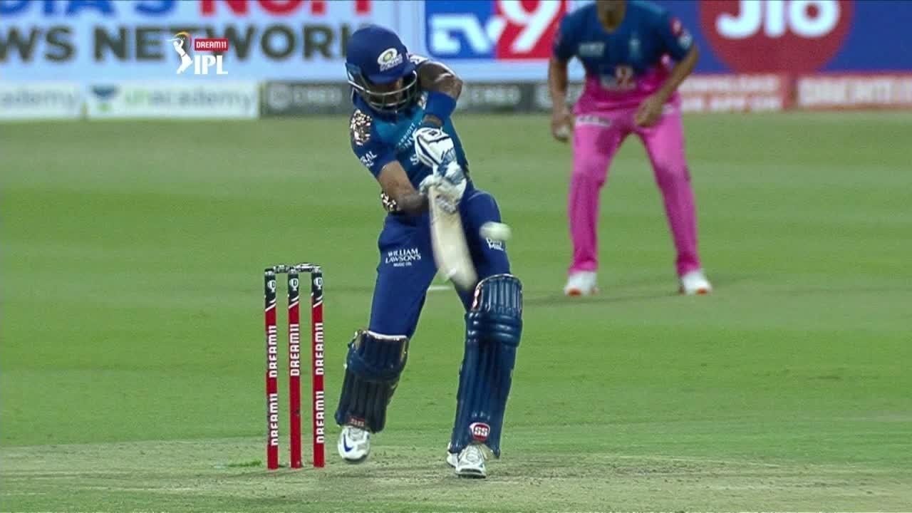 M45: RR vs MI – Suryakumar Yadav Six