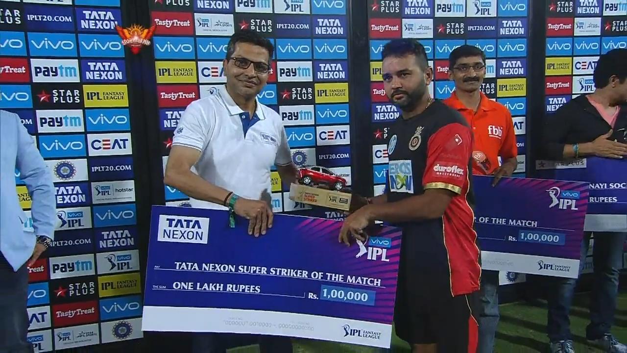 M39: SRH vs RCB – TATA Nexon Super Striker of the Match – Parthiv Patel