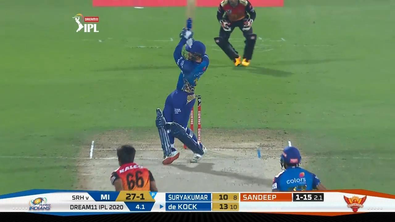 M56: SRH vs MI – Quinton de Kock Six