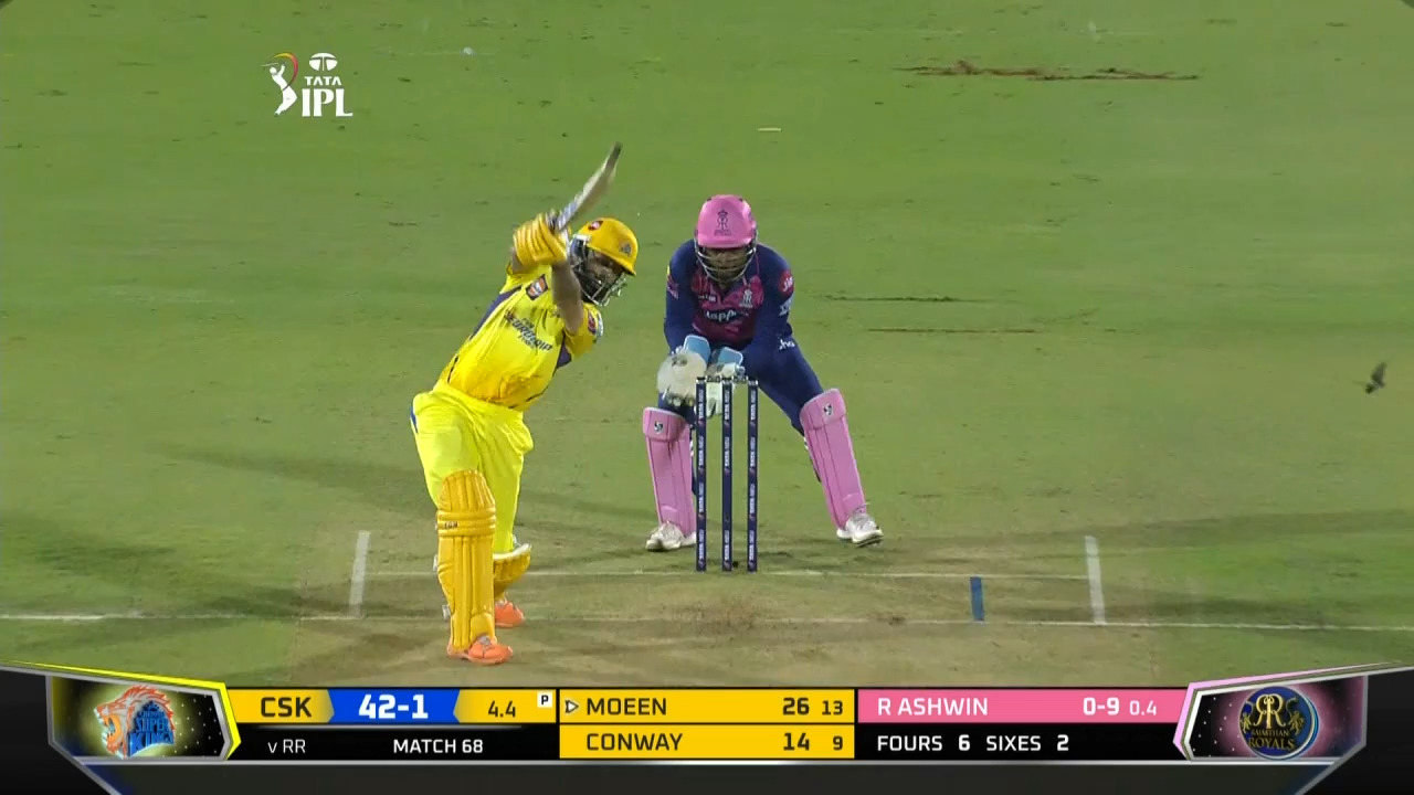M68: RR vs CSK – Moeen Ali Six