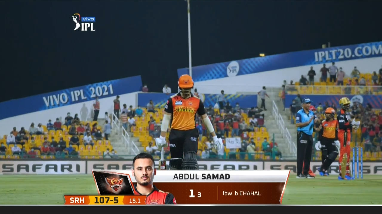 M52: RCB vs SRH – Abdul Samad Wicket