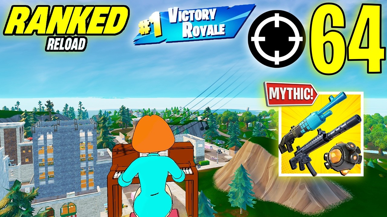 64 Elimination Solo Vs Squad "Ranked RELOAD” Gameplay Wins (NEW! Fortnite Chapter 7 PS4 Controller)