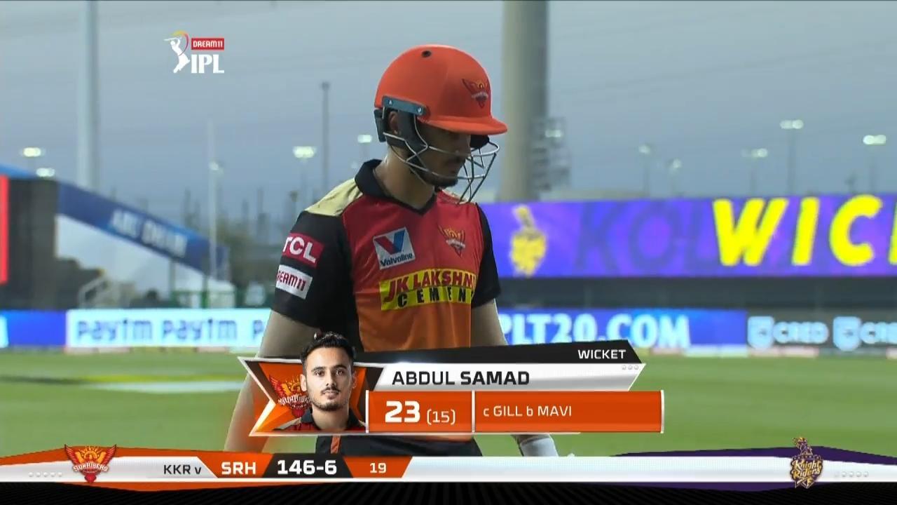 M35: SRH vs KKR – Abdul Samad Wicket background