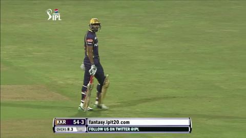 M53: MI vs KKR – Yusuf Pathan Wicket