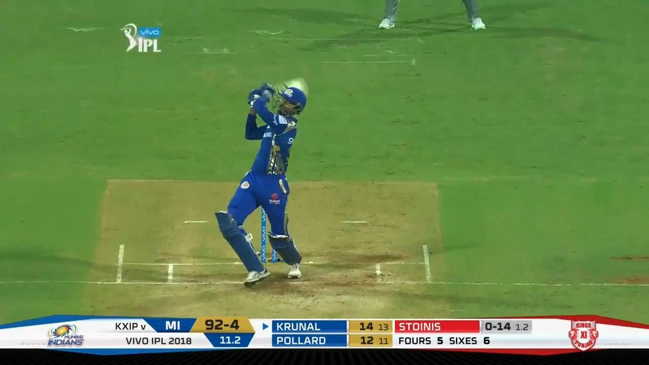 M50: MI vs KXIP – Krunal Pandya Six