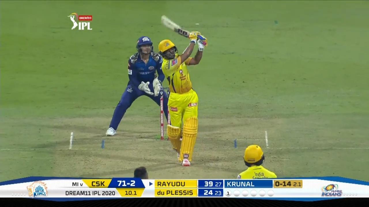 M01: MI vs CSK – Ambati Rayudu Six