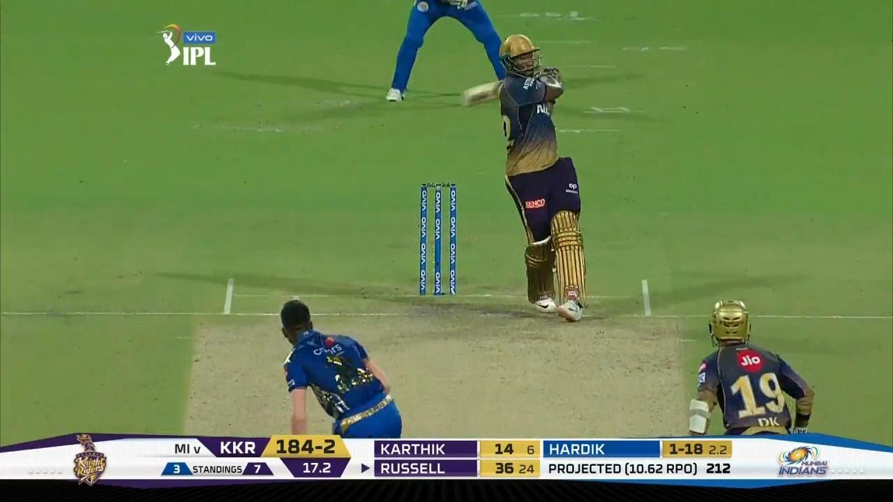 M47: KKR vs MI – Andre Russell Six