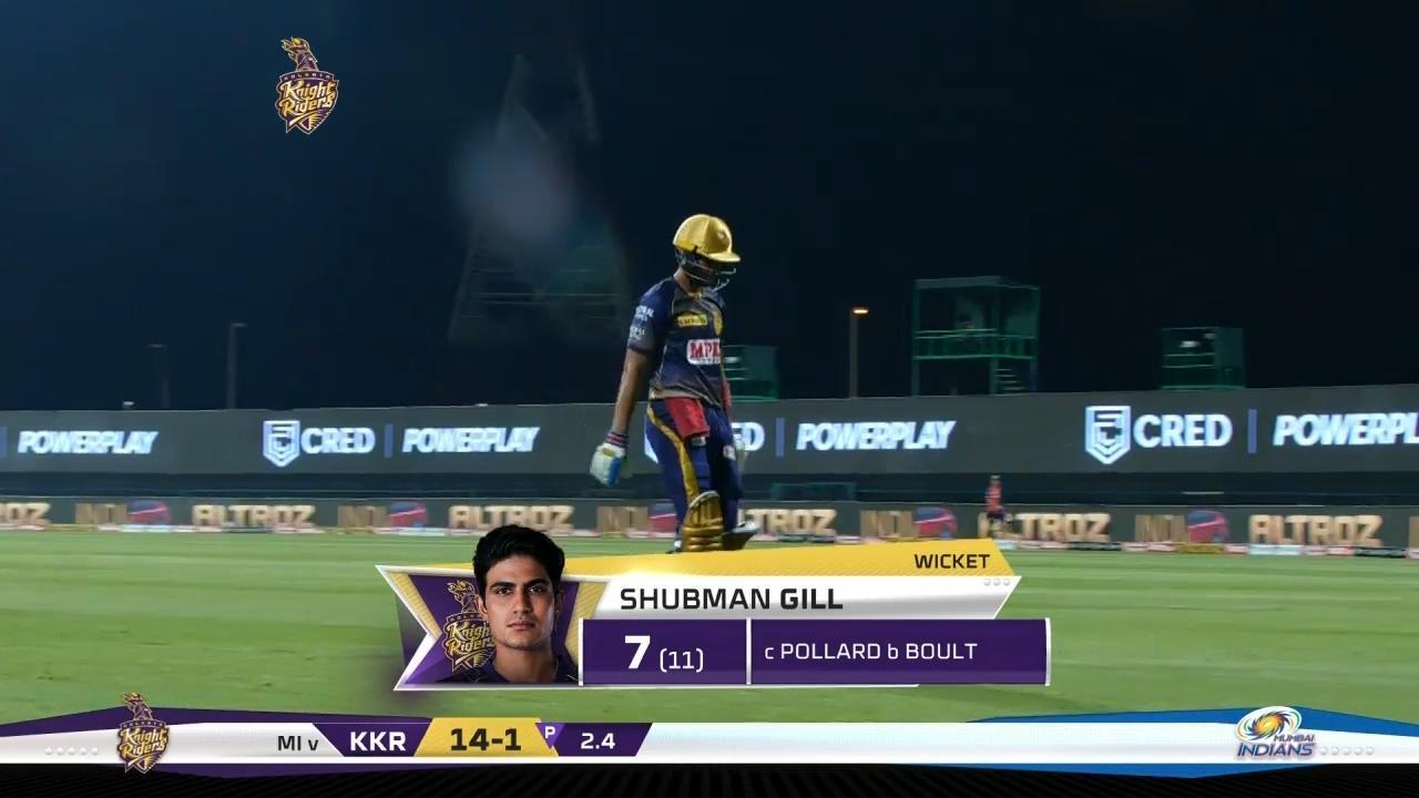 M05: KKR vs MI – Shubman Gill Wicket