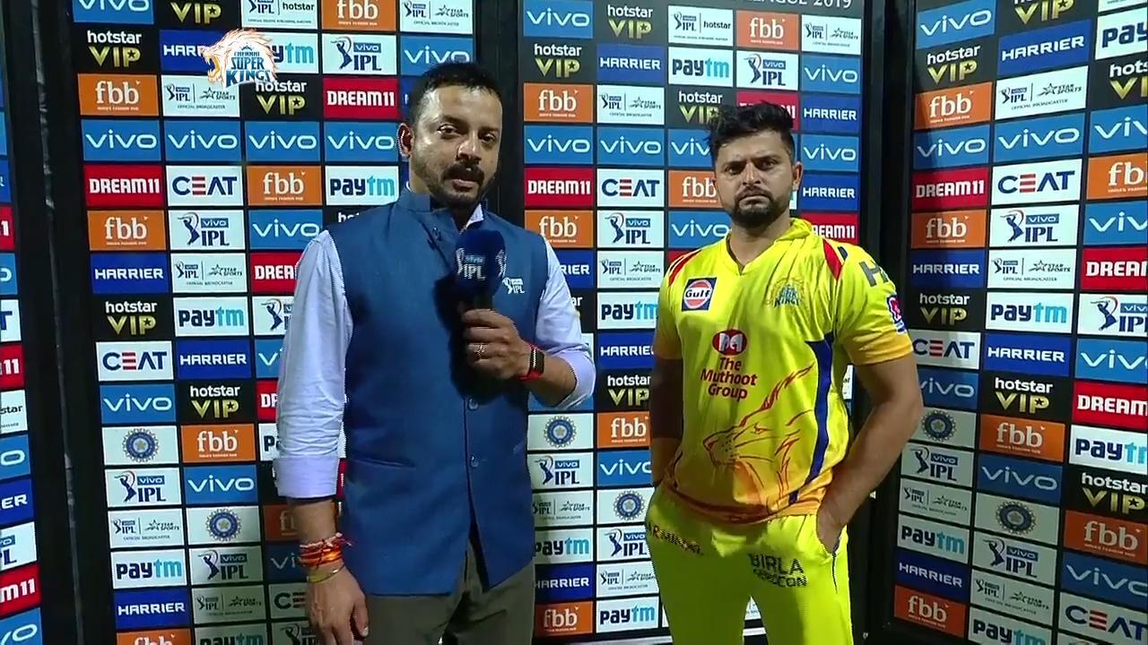 M44: CSK vs MI – Suresh Raina Interview background