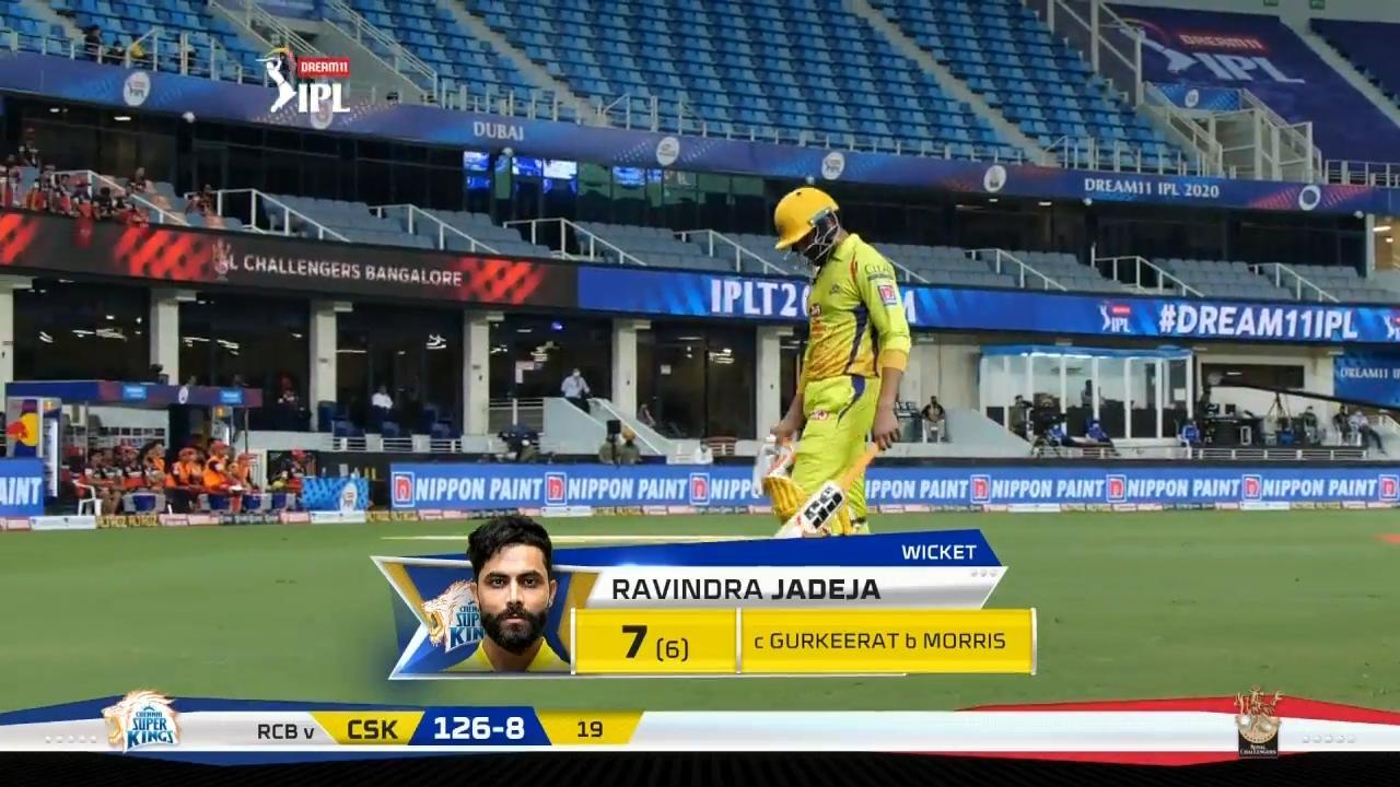M25: CSK vs RCB – Ravindra Jadeja Wicket