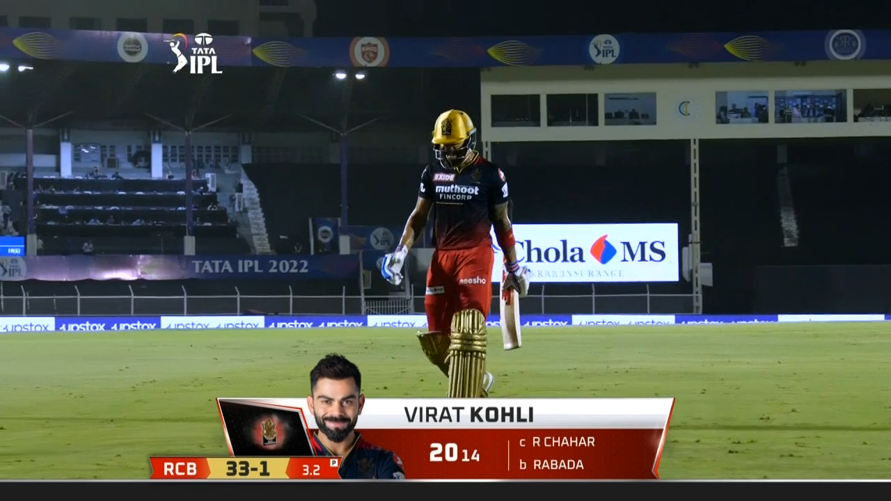 M60: RCB vs PBKS – Virat Kohli Wicket