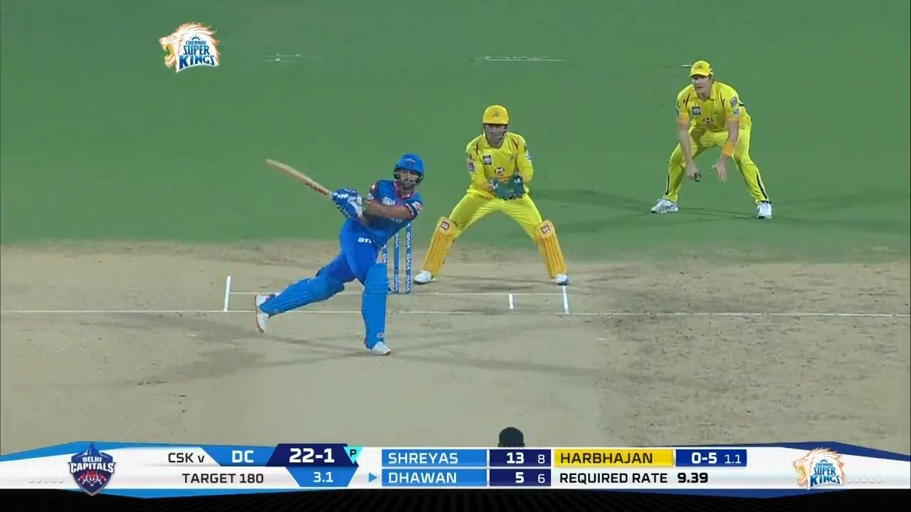 M50: CSK vs DC – Shikhar Dhawan Six