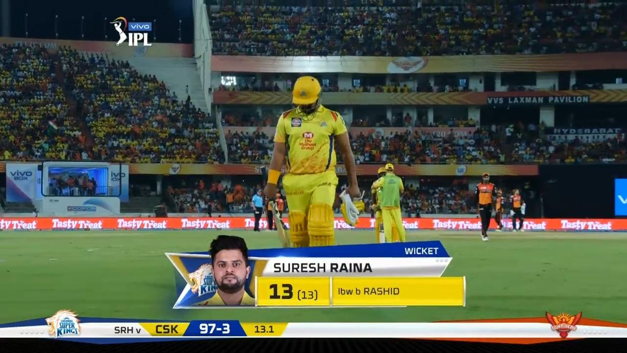 M33: SRH vs CSK – Suresh Raina Wicket