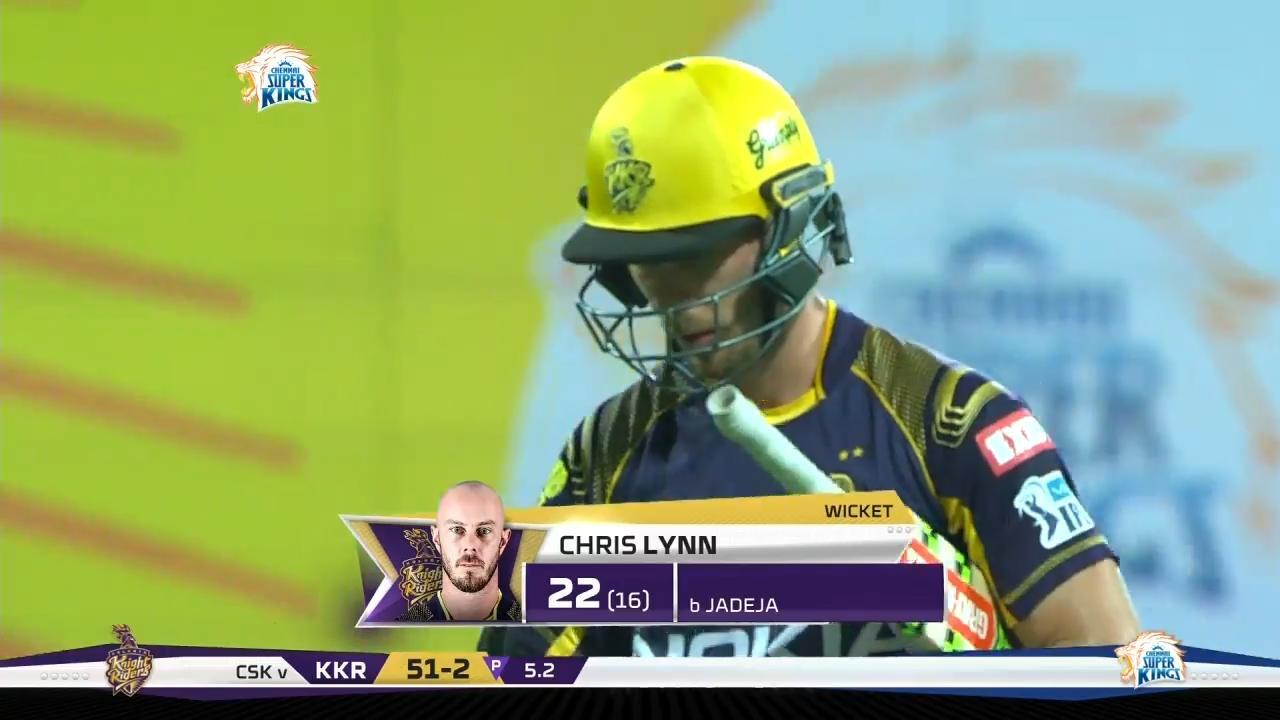 M05: CSK vs KKR – Chris Lynn Wicket