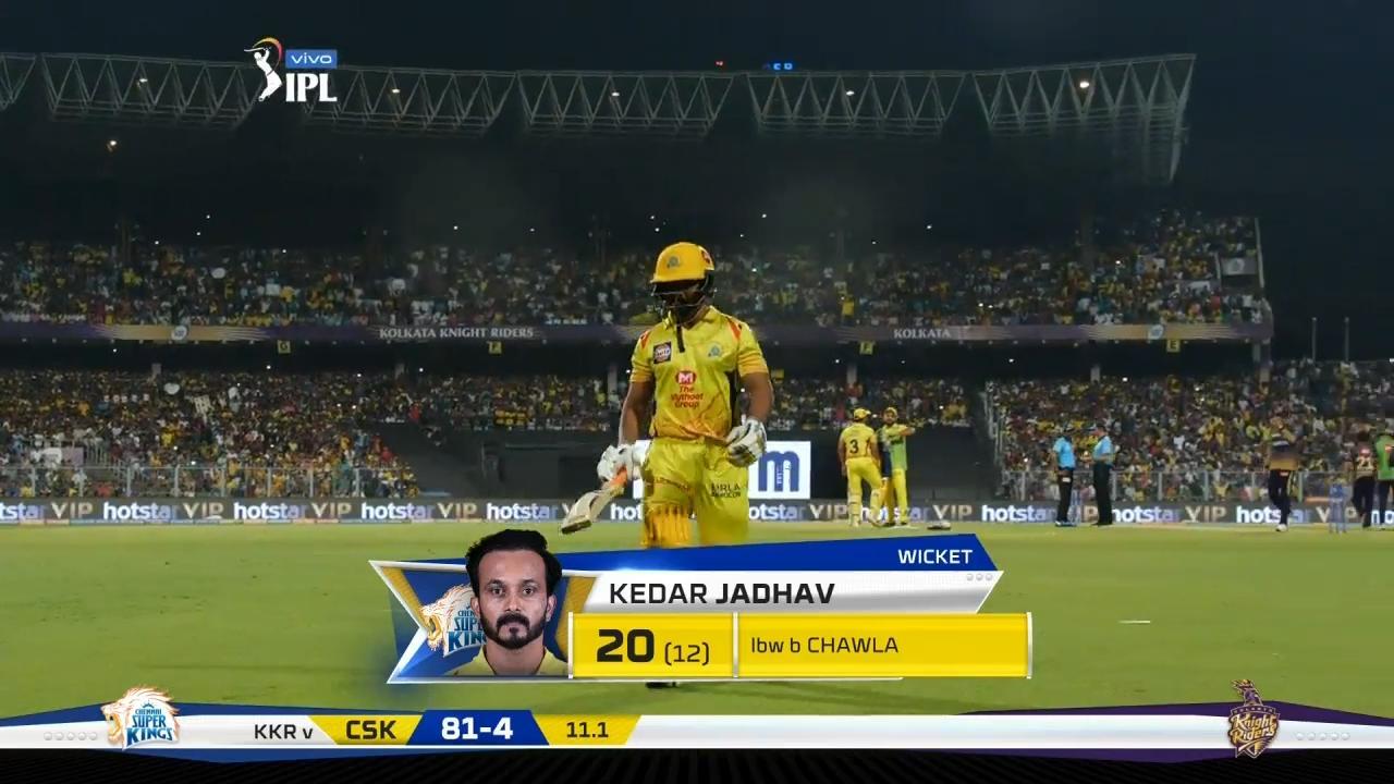 M29: KKR vs CSK – Kedar Jadhav Wicket