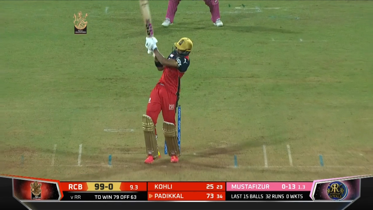 M16: RCB vs RR – Devdutt Padikkali Six