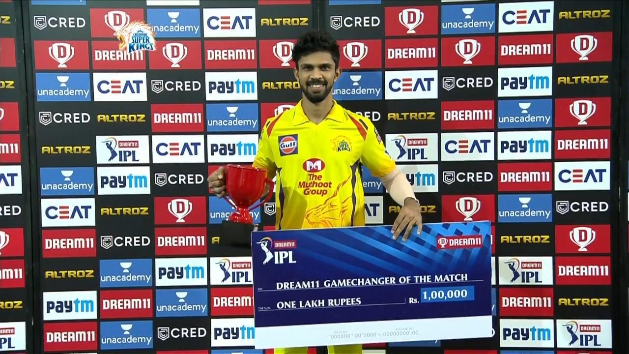 M53: CSK vs KXIP – Dream11 GameChanger of the Match – Ruturaj Gaikwad backdrop
