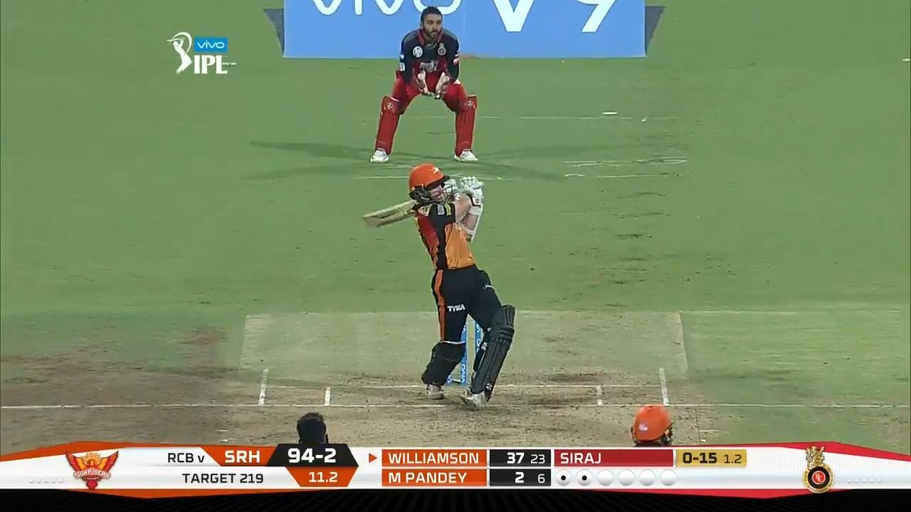 M51: RCB vs SRH – Kane Williamson Six