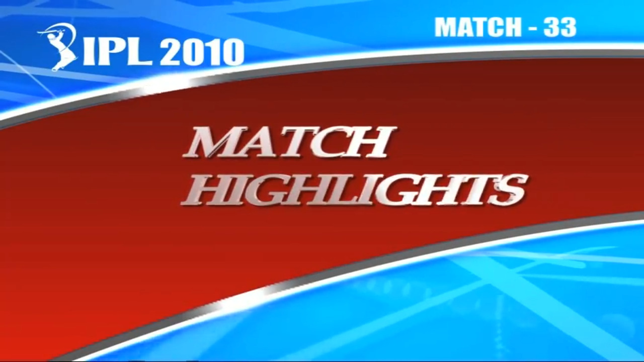 IPL 2010 Match 33 Highlights MI vs DC background