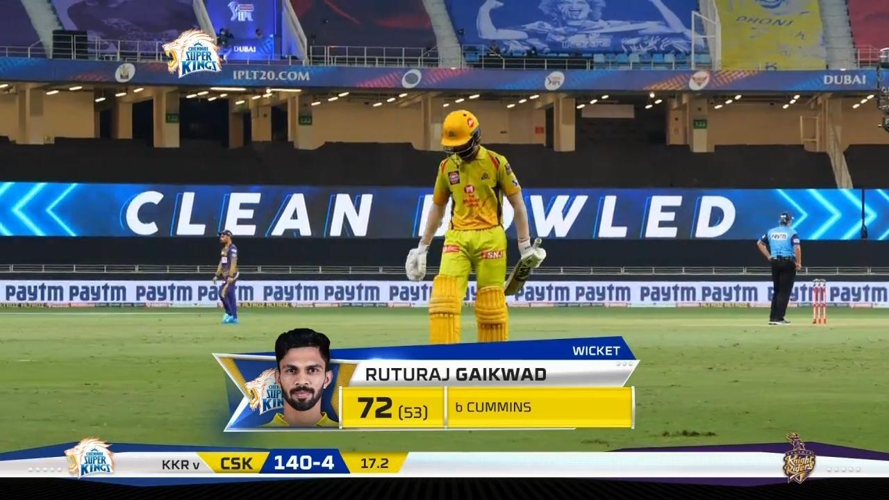 M49: CSK vs KKR – Ruturaj Gaikwad Wicket